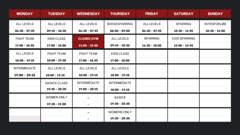 Opdateret holdplan